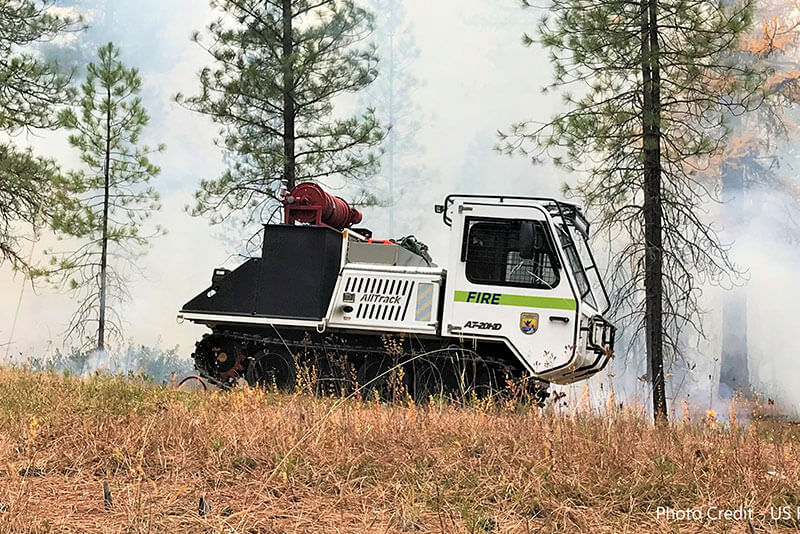 Washington Fish & Wildlife Tracked vehicles for Wildfire Suppression